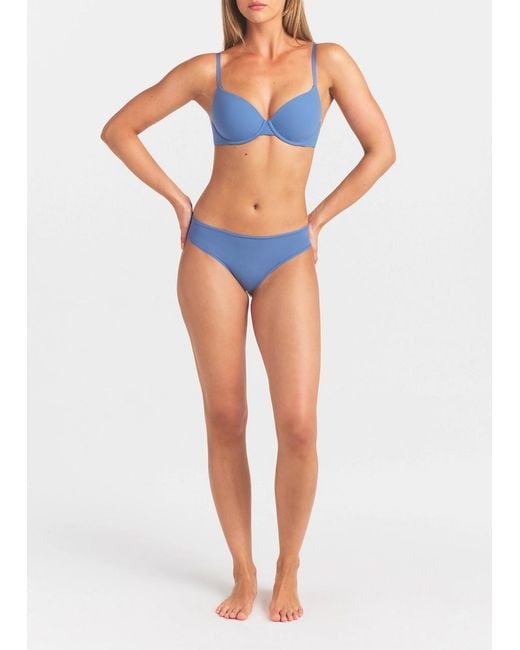 Skims Blue Stretch-Jersey Thong