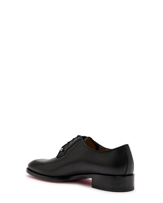 Christian Louboutin Black Chambeliss Leather Loafers for men