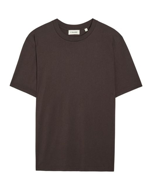 FRAME Brown Cotton-Jersey T-Shirt for men