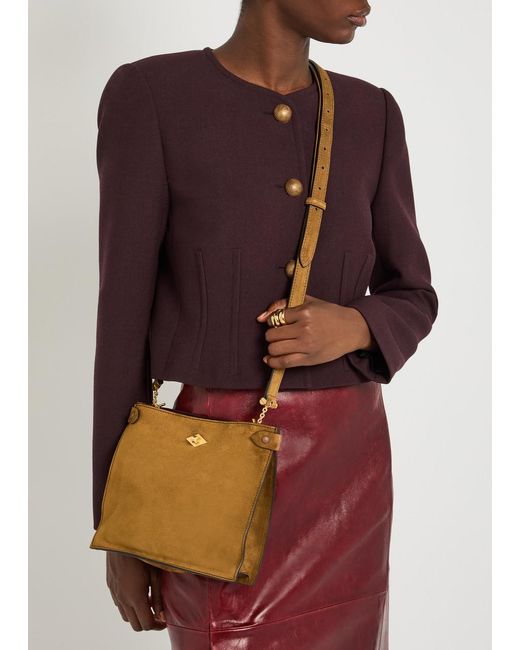 Metier Brown Stowaway Suede Cross-Body Bag