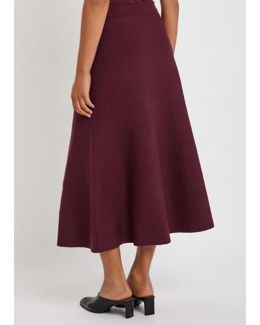 Jonathan Simkhai Purple Cassie Close-Knit Wool Maxi Skirt