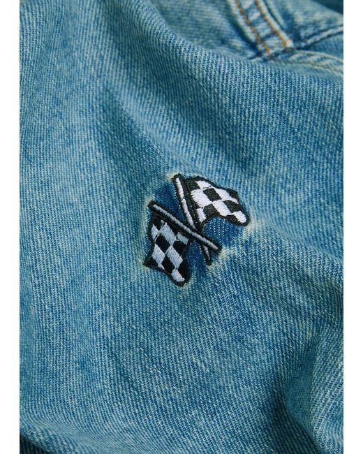 AN-Y1 Blue Star Panelled Stretch- Jacket for men