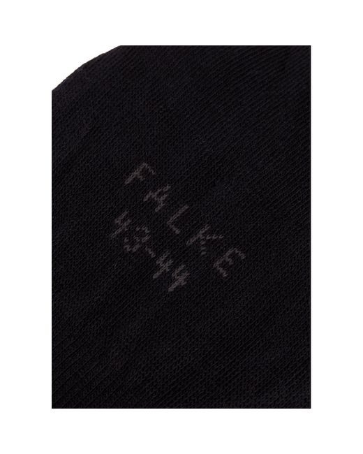 Falke Black Tiago Cotton-Blend Trainer Socks for men