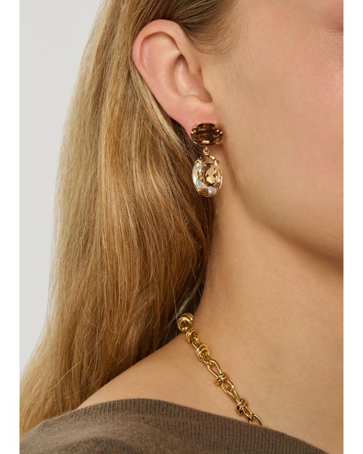 Jennifer Behr Metallic Lenora 18Kt-Plated Drop Earrings