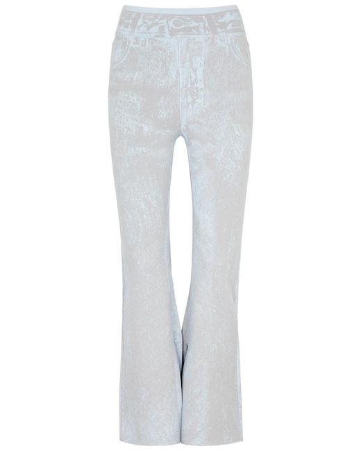 Ph5 Gray Hazel Intarsia Stretch-knit Trousers