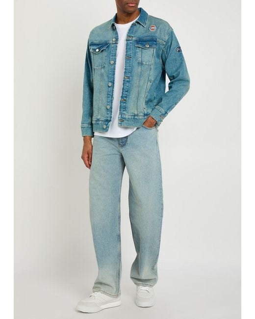 AN-Y1 Blue Star Panelled Stretch- Jacket for men