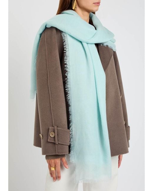 AMA Pure Blue Cashmere Scarf