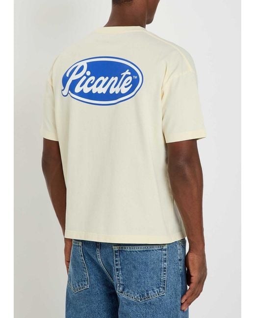 Picante Natural Sienna Logo-Print Cotton T-Shirt for men