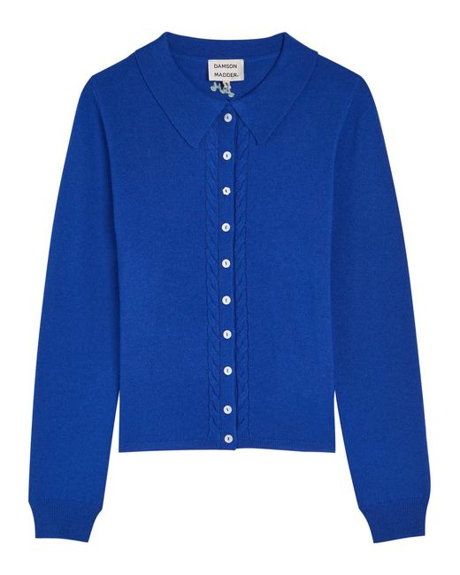 Damson Madder Women's Blue Voula Wool And Cashmere-Blend Cardigan