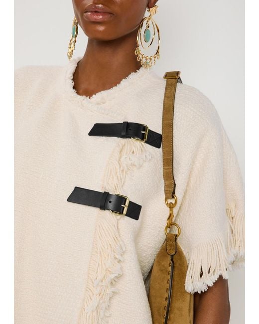 Isabel Marant Natural Greya Bouclé Wrap Coat