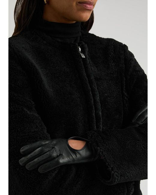 Totême Black Shearling Coat