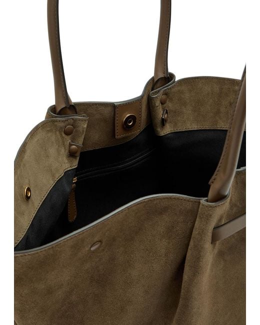 DeMellier London Brown The New York Grained Leather Tote Bag
