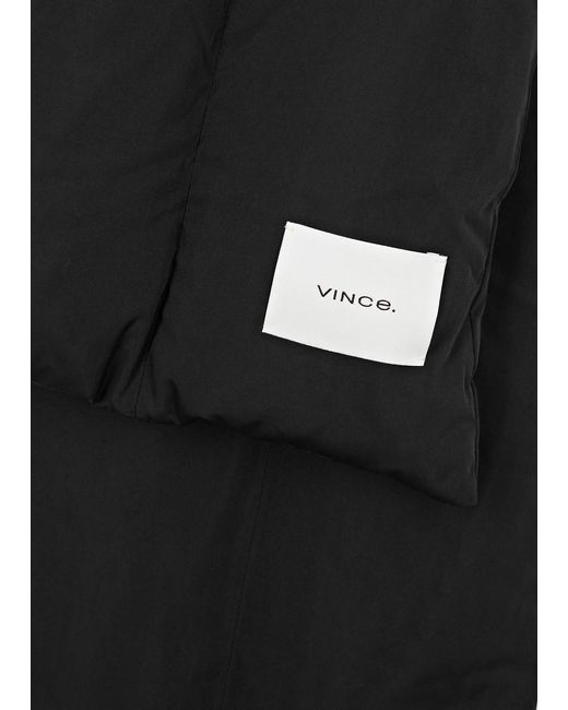 Vince Black Quilted Shell Scarf