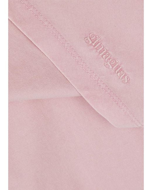 GIMAGUAS Pink Soana Logo Cotton Top