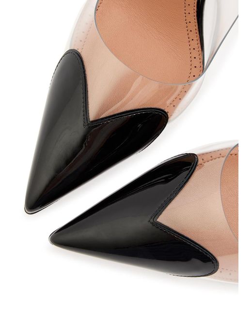 Alaïa Metallic Le Coeur 90 Patent Leather Slingback Pumps