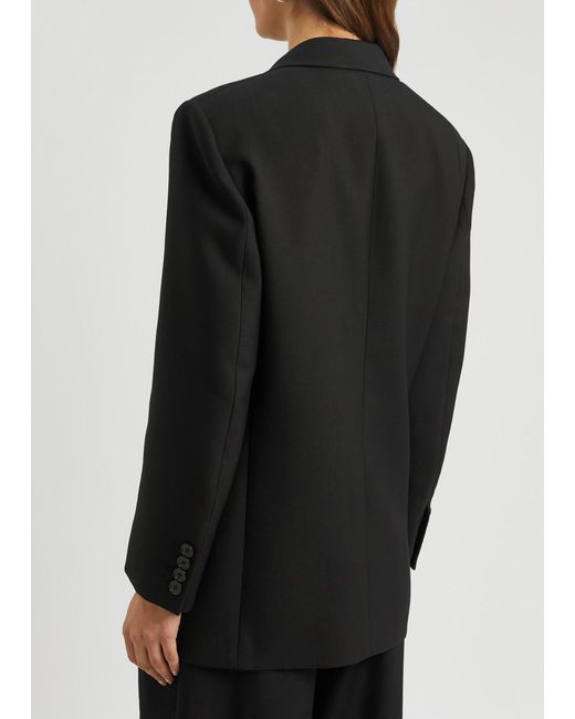 The Row Black Myriam Double-breasted Wool-blend Blazer