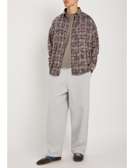 Picante Gray Everyday Wide-Leg Cotton Sweatpants for men