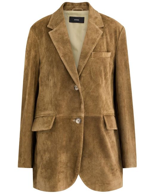 Arma Green Benny Suede Blazer