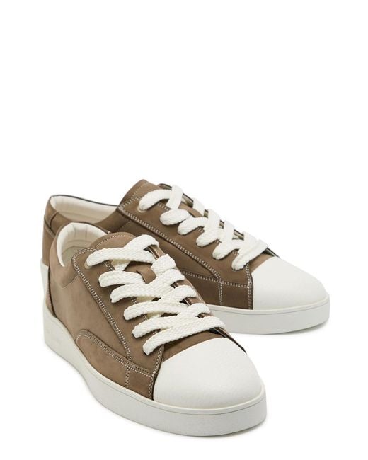 Jude Llow Brown Nico Panelled Nubuck Leather Sneakers for men