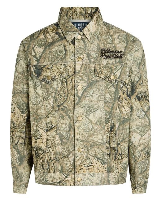 BBCICECREAM Gray Camouflage Logo-Embroidered Cotton Jacket for men