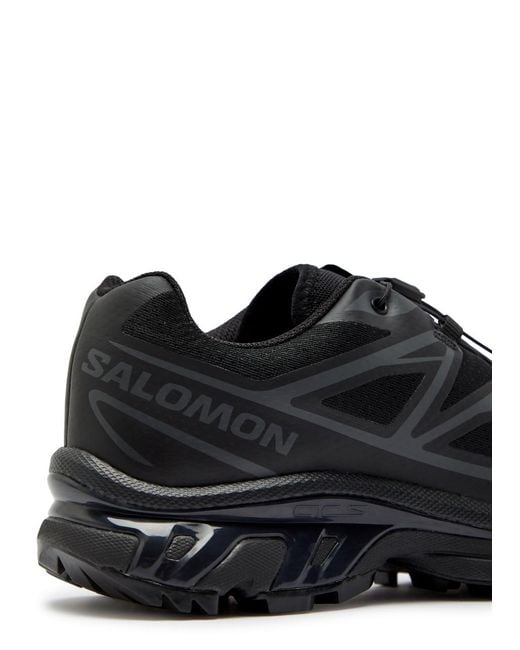 Salomon Black Xt-6 Panelled Mesh Sneakers for men