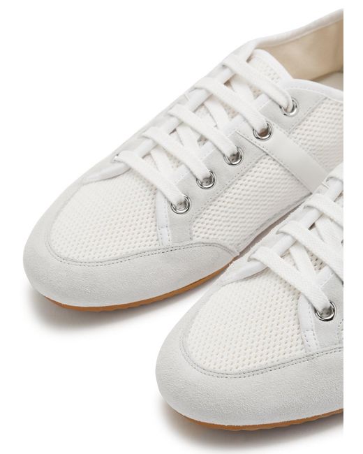 Givenchy White Panelled Mesh-Knit Sneakers