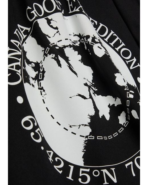 Canada Goose Black Novo Graphic Print Cotton T-Shirt for men