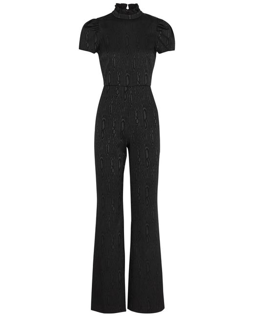 Alice + Olivia Alice + Olivia Jorah Jacquard Woven Jumpsuit in Black Lyst