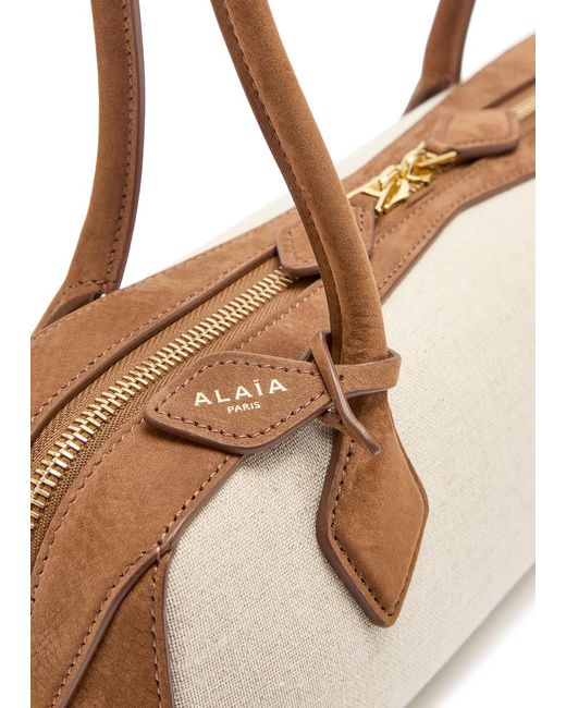 Alaïa White Le Teckel Medium Canvas Bag