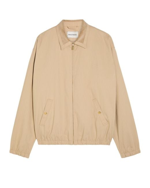 Drole de Monsieur Natural Le Blouson Drôle Logo Stretch-Cotton Jacket for men