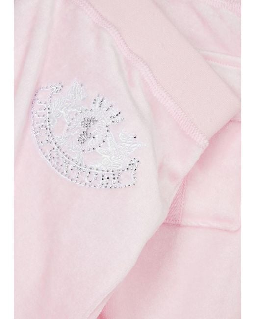 Juicy Couture Pink Heritage Logo Velour Sweatpants