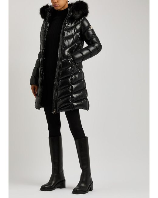 Moncler Black Fulmarus Hooded Quilted Jacket