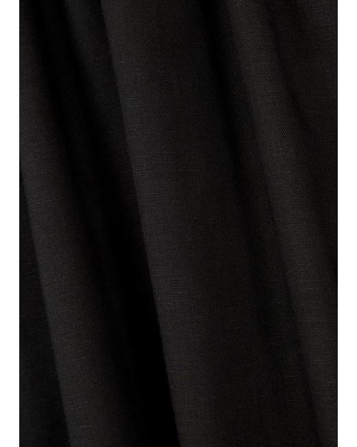 AEXAE Black Woven Maxi Skirt
