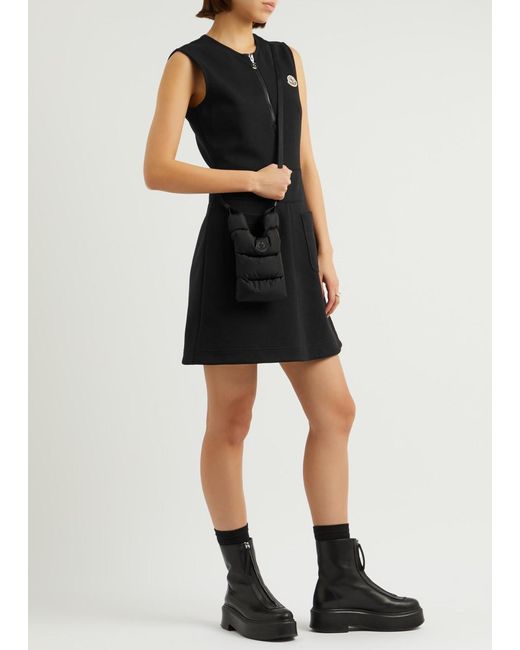 Moncler Black Logo Jersey Mini Dress