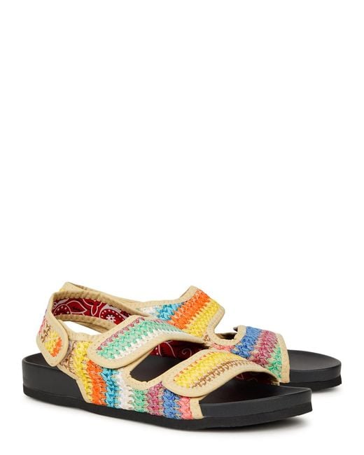 ARIZONA LOVE Multicolor Apache Raffia Sandals, Sandals, Handmade, Size 4