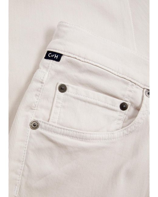 Citizens of Humanity White The Elijah Ribbed Straight-leg Jeans for men