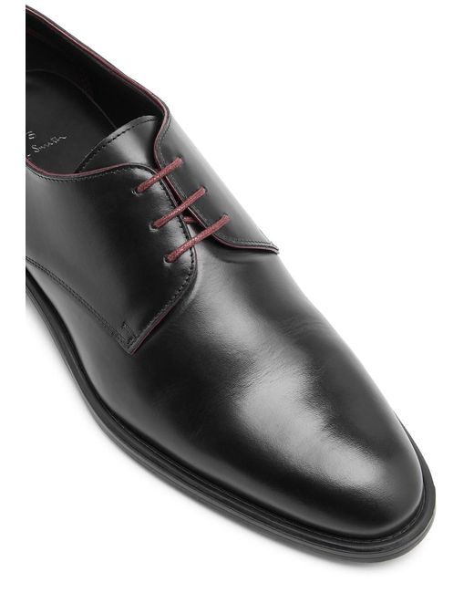 PS by Paul Smith Black Bayard Leather Derby Shoes for men