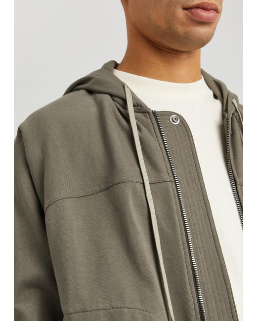 Rick Owens Gray Hooded Cotton Sweatshirt for men