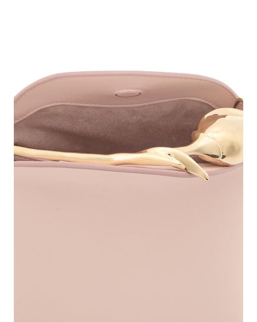 Erdem Pink Bloom Mini Leather Top Handle Bag