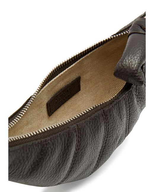 Lemaire Brown Croissant Leather Cross-Body Coin Purse