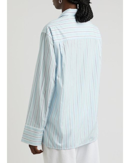Day Birger et Mikkelsen Blue Mac Striped Cotton-Blend Shirt
