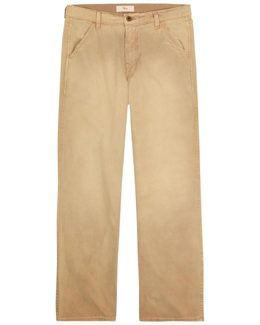 CHERRY LA Natural Western Straight-Leg Cotton Trousers for men