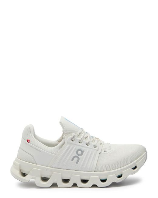 On Shoes White Cloudswift 4 Ad Panelled Mesh-Knit Sneakers for men