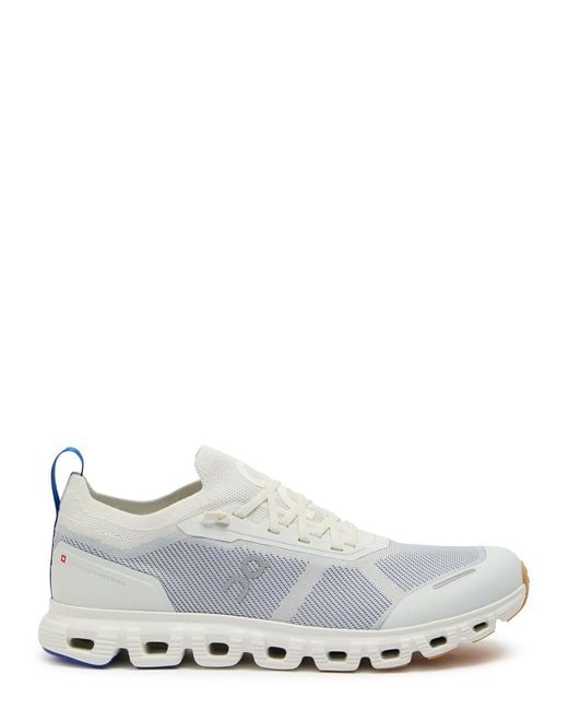On Shoes White Cloud 6 Versa Jacquard Mesh-Knit Sneakers for men