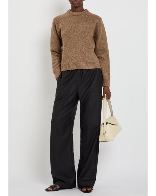 Rohe Black Relaxed Straight-Leg Wool Trousers