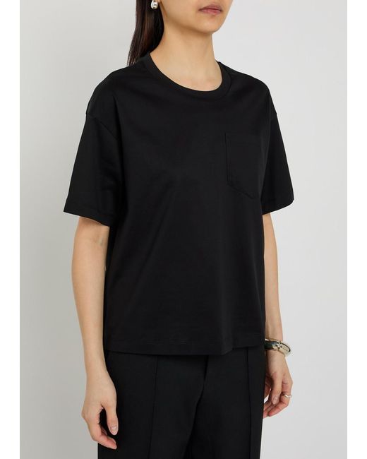 Emporio Armani Black Cotton T-Shirt