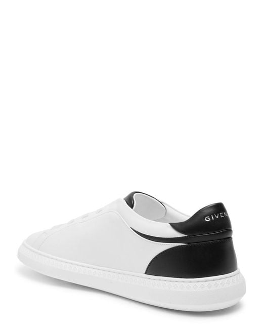 Givenchy White G Set Panelled Leather Sneakers for men