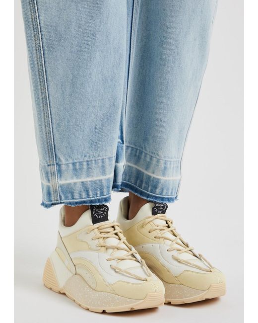 Stella McCartney White Eclypse Panelled Sneakers