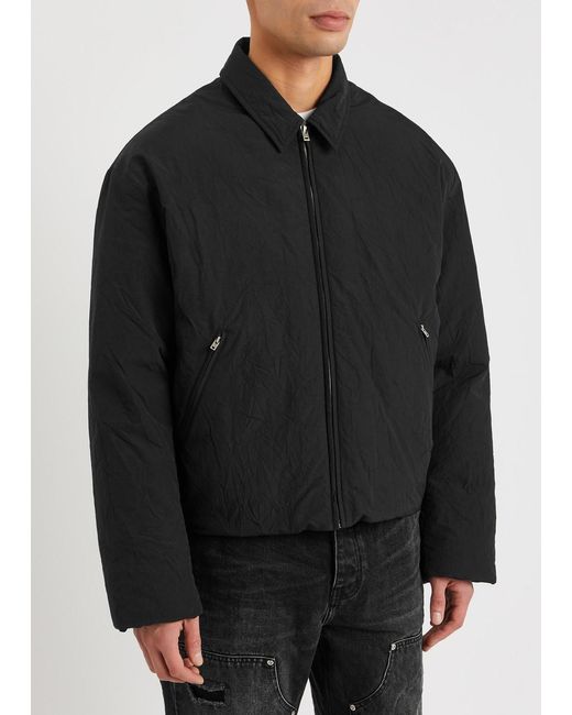 Acne Black Orst Crinkled Nylon Jacket for men