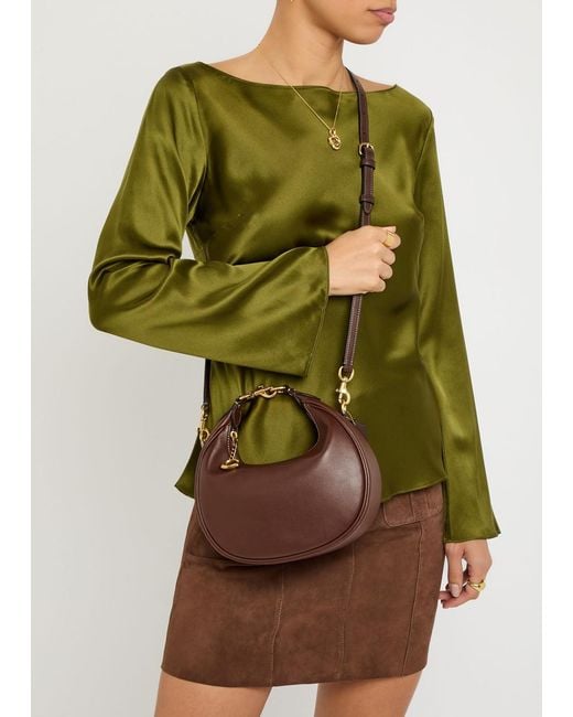 COACH Brown Jonie 22 Leather Shoulder Bag